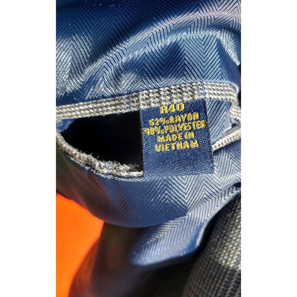 Club Room Men's Sport Coat Blazer 2 Button Gray Plaid Poly Blend 40R Blue Stripe - Picture 9 of 14